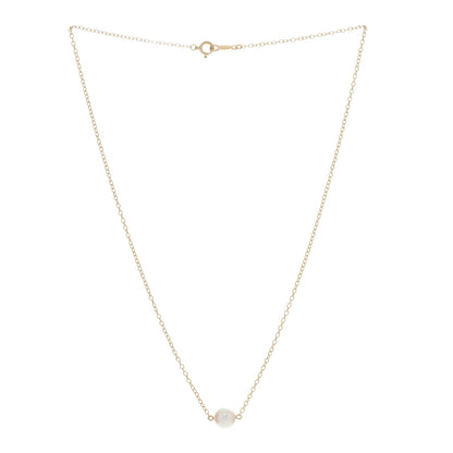 Mikimoto 18K Yellow Gold Akoya Pearl 7-7.5mm Single Pendant Necklace 3 of 5