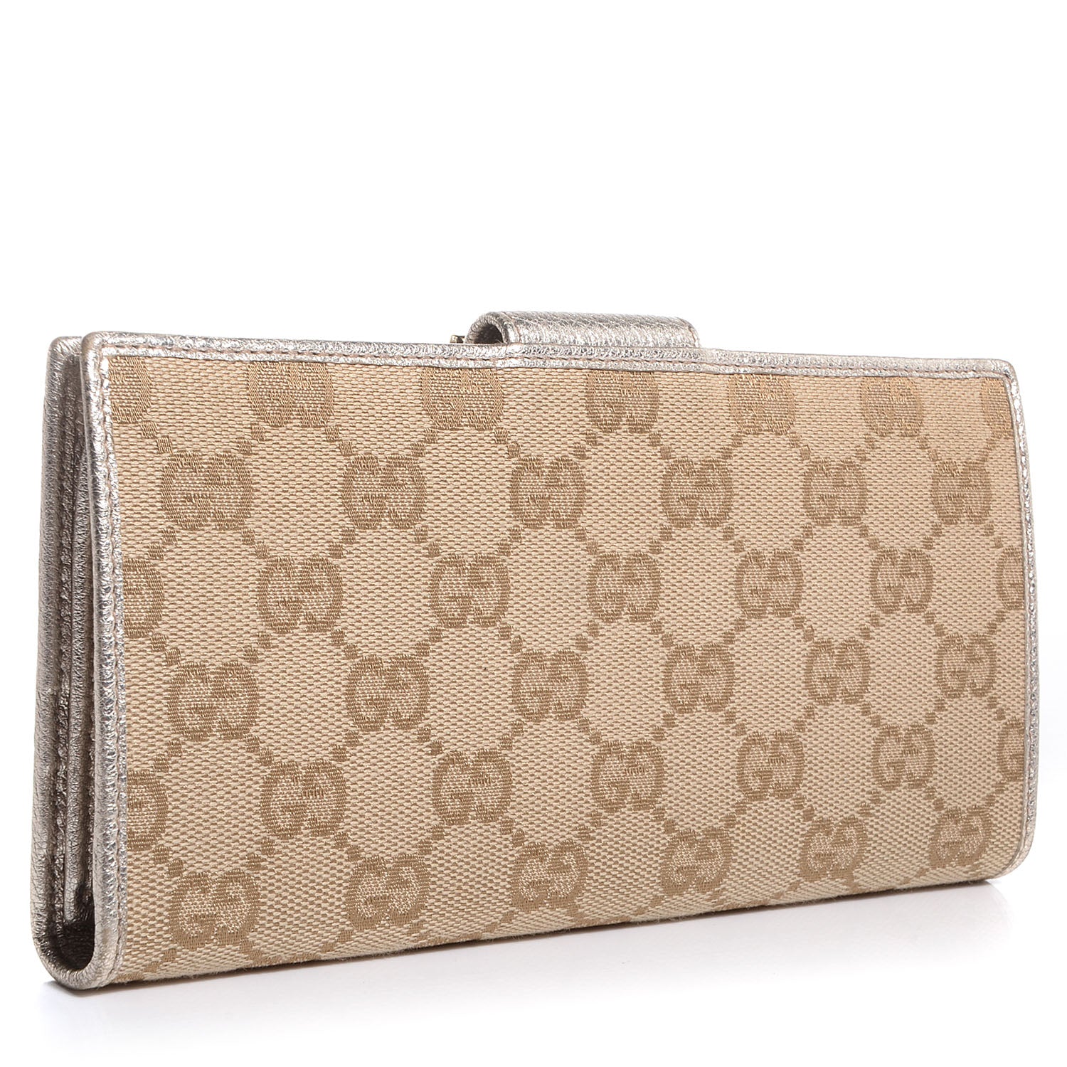 Gucci Monogram D Ring Continental Wallet Silver 3 of 7
