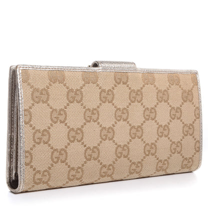 Gucci Monogram D Ring Continental Wallet Silver 3 of 7