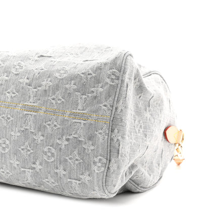 Louis Vuitton Monogram Denim Speedy Soft 30 Washed Gray 9 of 9