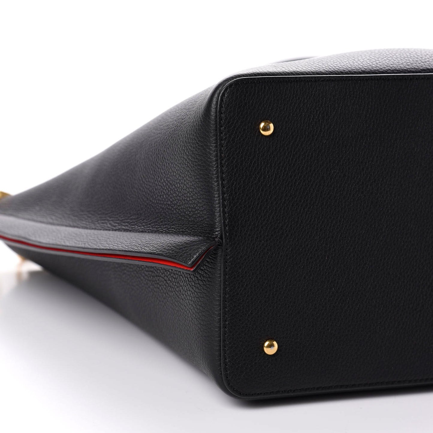 Grainy Calfskin Escape Hobo Bag Black