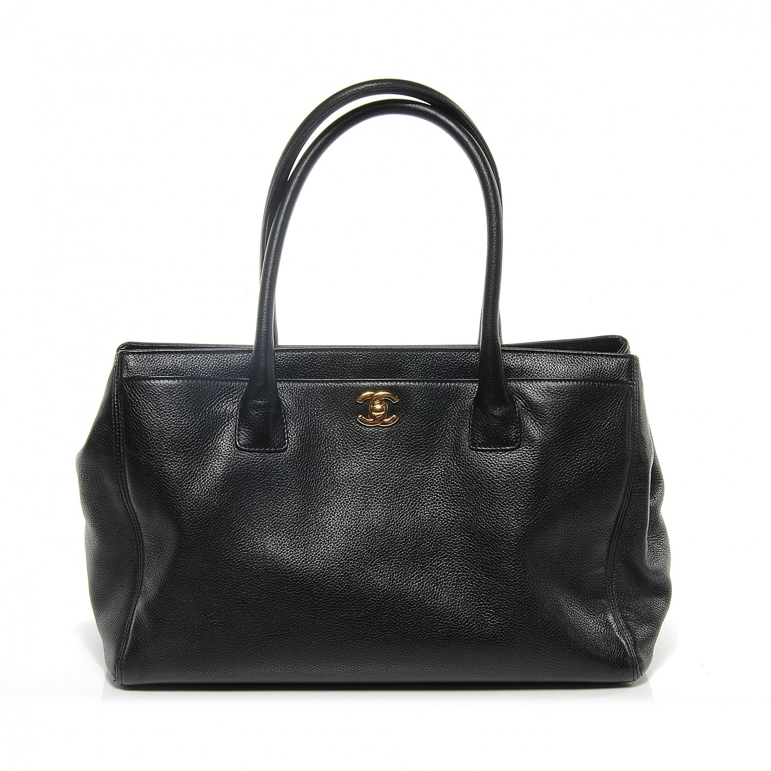 Chanel Calfskin Cerf Executive Shopper Tote Black 1 of 8