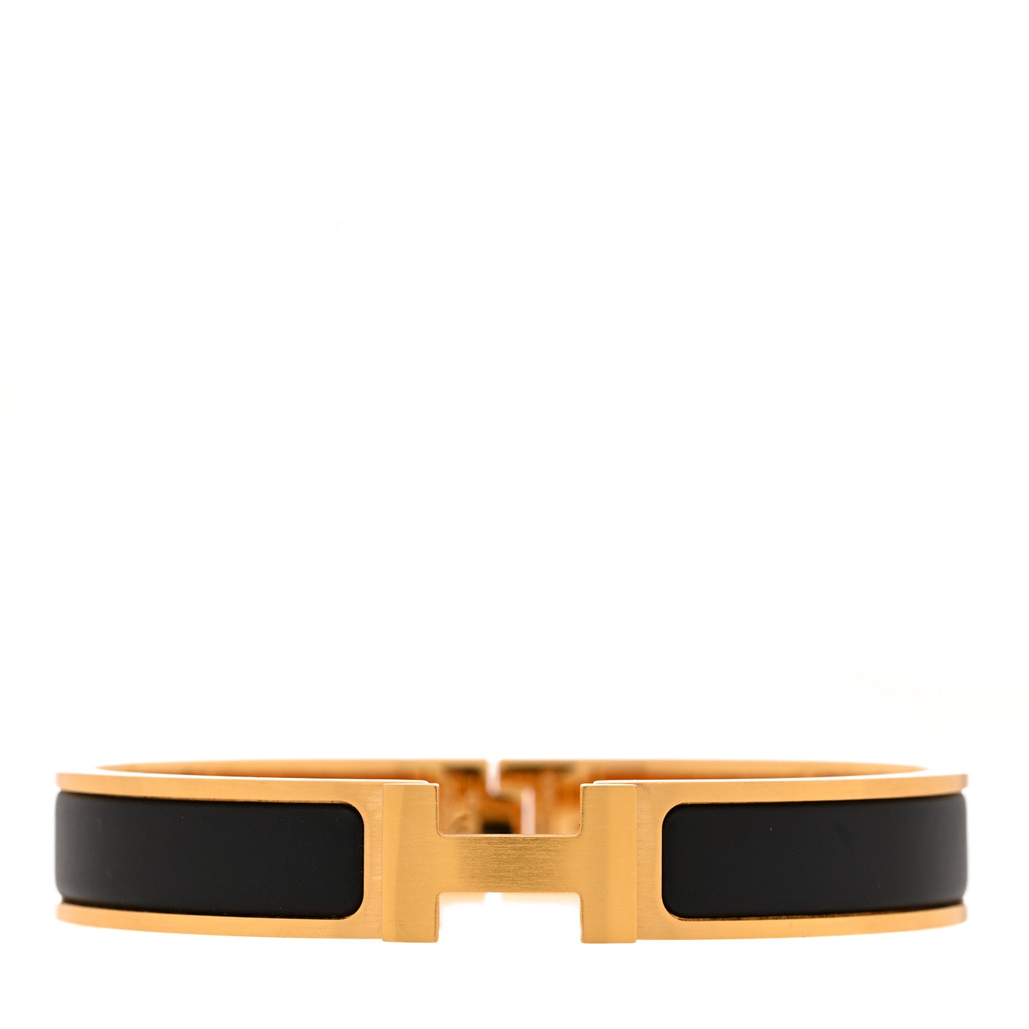 Hermes Matte Enamel Narrow Clic Clac HH Bracelet Black 1 of 5