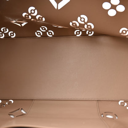 Christian Louboutin Calfskin Perforated Loubinthesky Large Cabarock Spikes Tote Roca 5 of 9