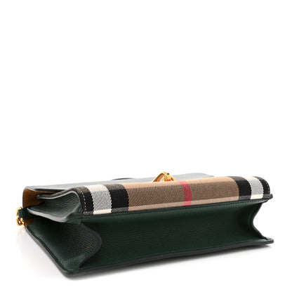 Burberry Derby Calfskin House Check Small Macken Crossbody Bag Vintage Green 4 of 10