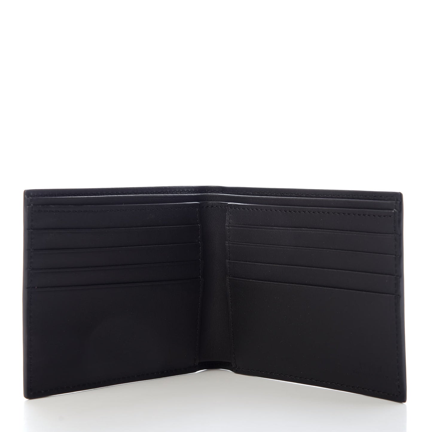 Vitello Century Monster Eyes Bi-fold Wallet Black