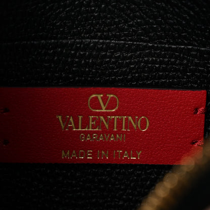 Valentino Garavani Grainy Calfskin Mini Vlogo Hobo Bag Black 6 of 9