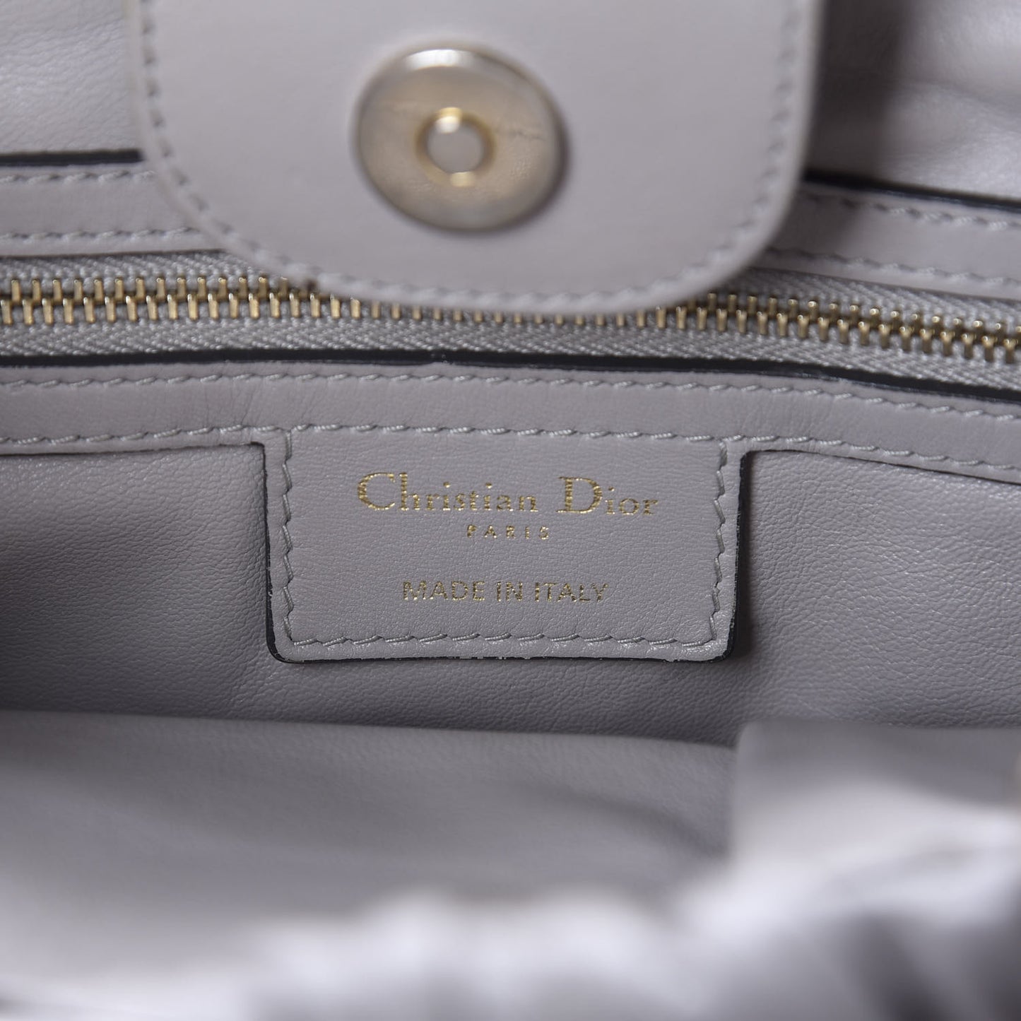 Gaufre Lambskin Cannage Delices Tote Grey