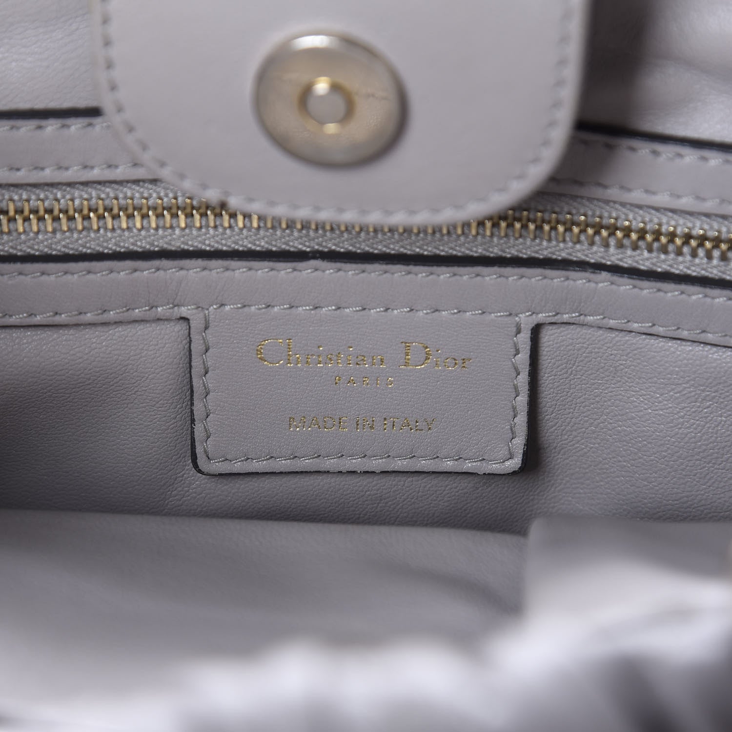 Christian Dior Gaufre Lambskin Cannage Delices Tote Grey 8 of 11