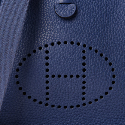 Hermes Taurillon Clemence Evelyne TPM Bleu Brighton 10 of 11