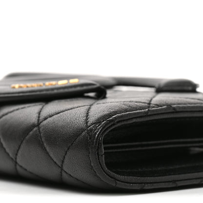 Chanel Lambskin Quilted Coco Midnight Clutch Black 9 of 10