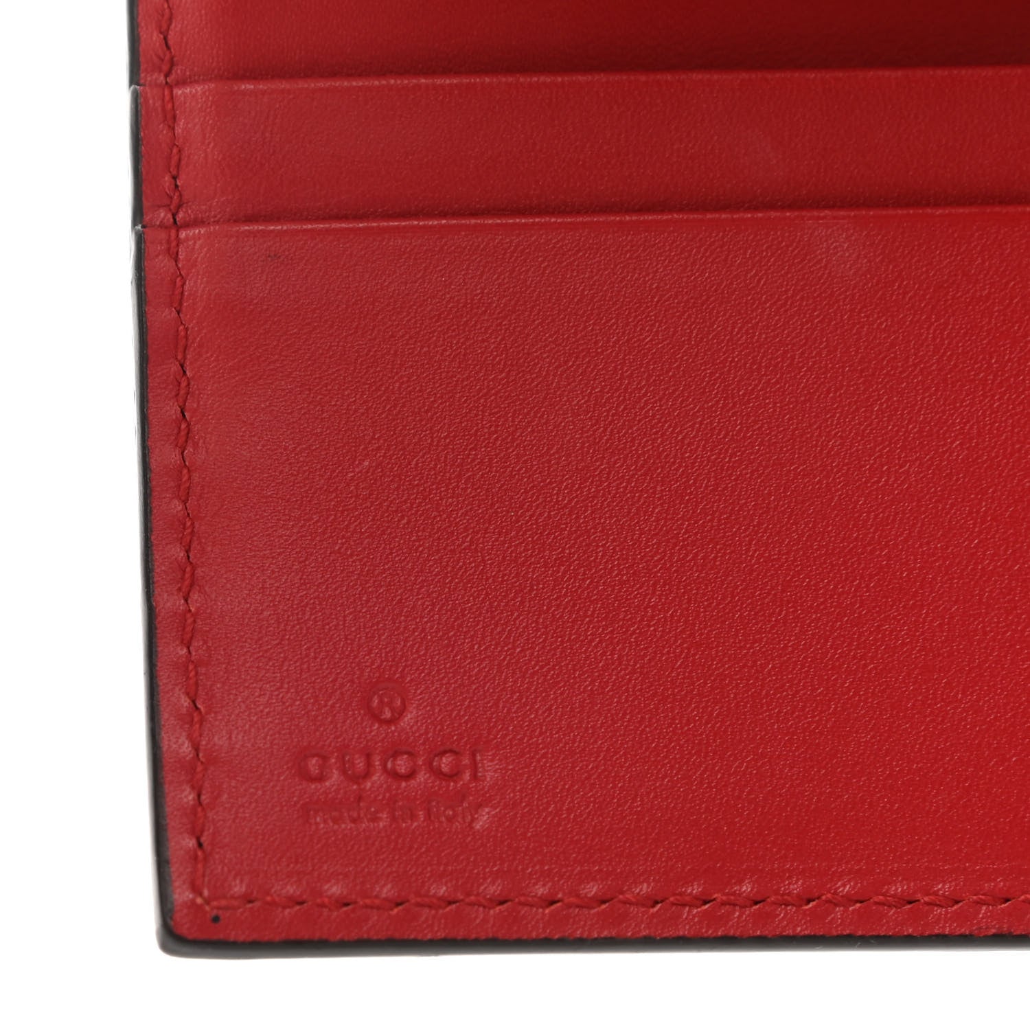Gucci GG Supreme Monogram Blooms French Flap Wallet Beige Blue Navy Hibiscus Red 7 of 8