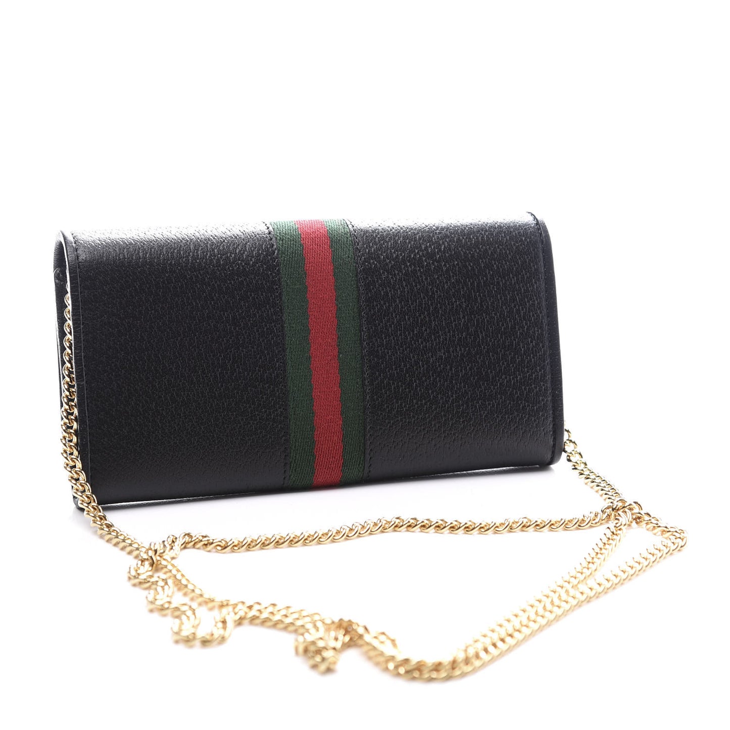 Calfskin Web Ophidia Wallet On Chain Black
