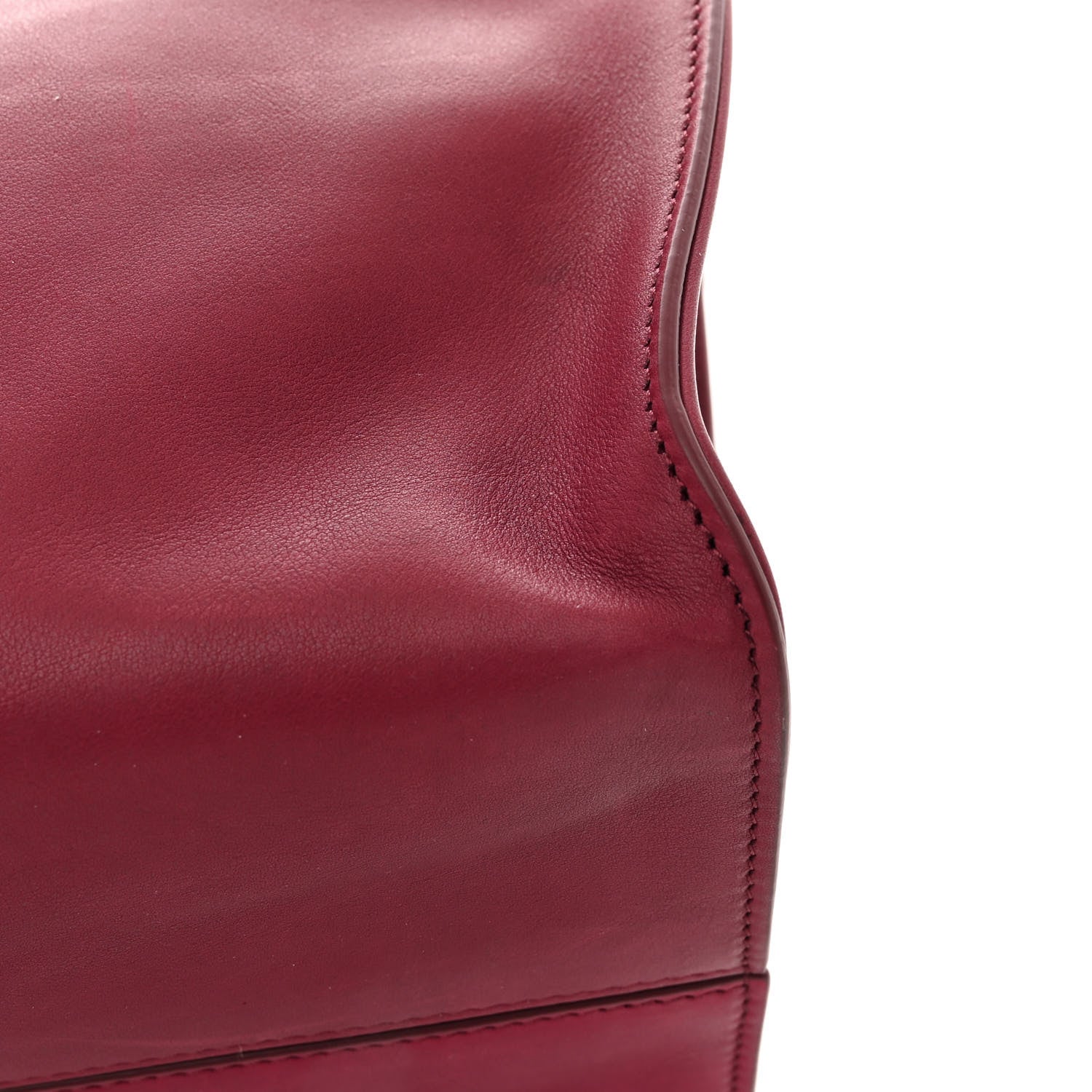 The Row Polished Saddle Calfskin Alexia Bag Amaranto 14 of 16