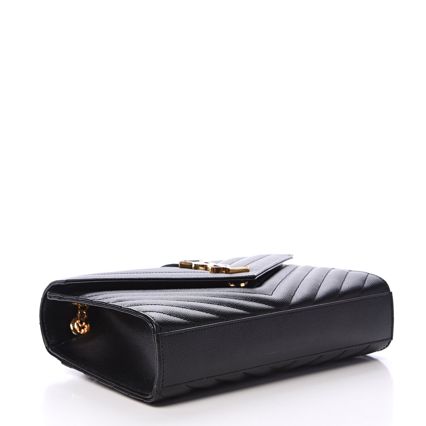 Grain De Poudre Matelasse Chevron Medium Monogram Satchel Black