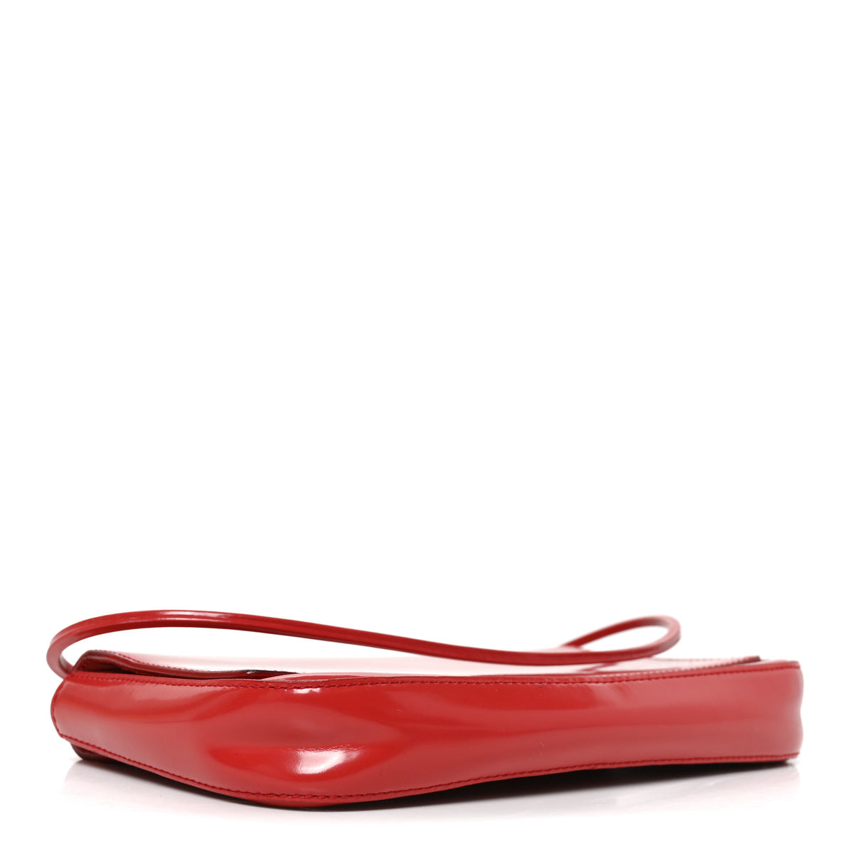 Gucci Calfskin Metal Bar Handbag Red 4 of 10