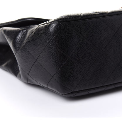 Chanel Caviar Quilted Jumbo Single Flap Black 9 of 11