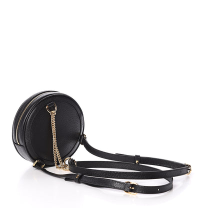 Gucci Grained Calfskin Web Mini Ophidia Round Backpack Black 2 of 8