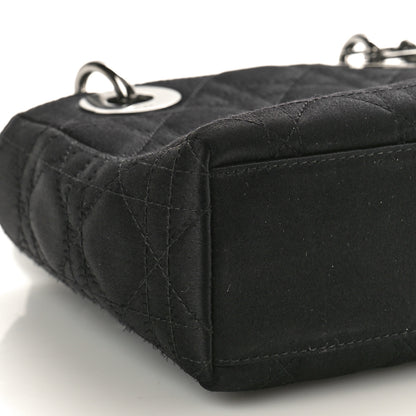 Christian Dior Satin Cannage Mini Lady Dior Black 9 of 12
