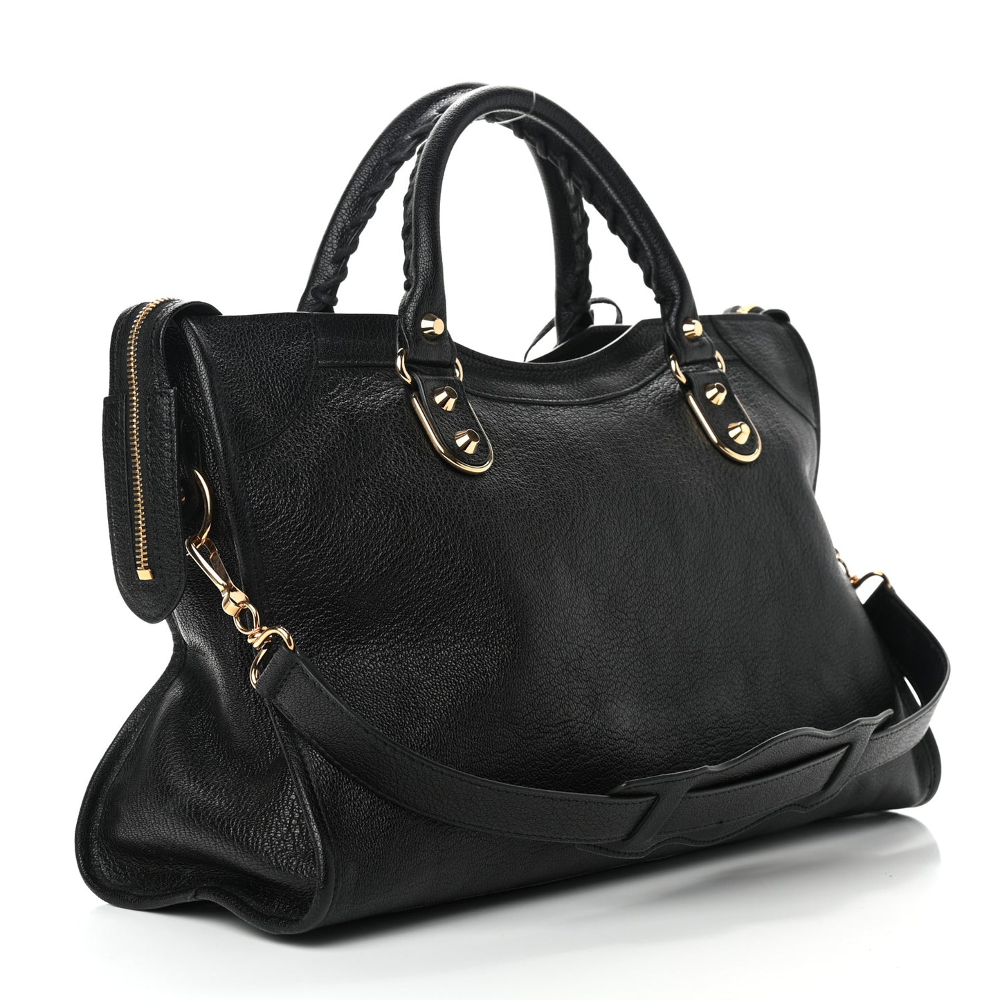 Chevre Gold Metallic Edge Hardware City Black
