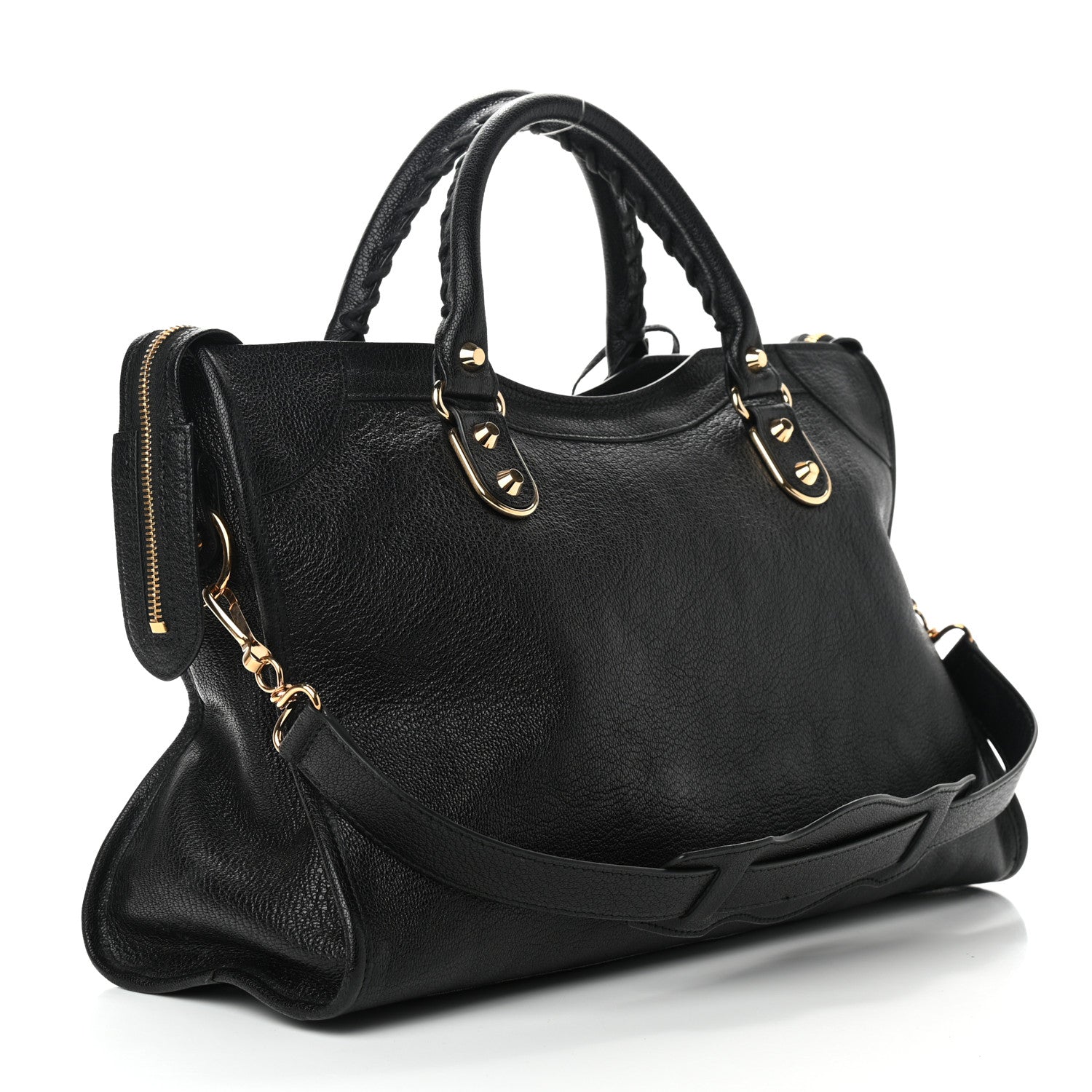 Balenciaga Chevre Gold Metallic Edge Hardware City Black 3 of 10