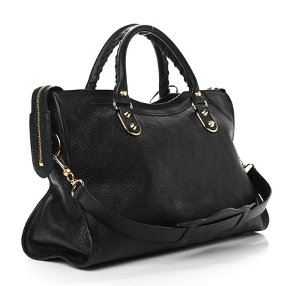Balenciaga Chevre Gold Metallic Edge Hardware City Black 3 of 10