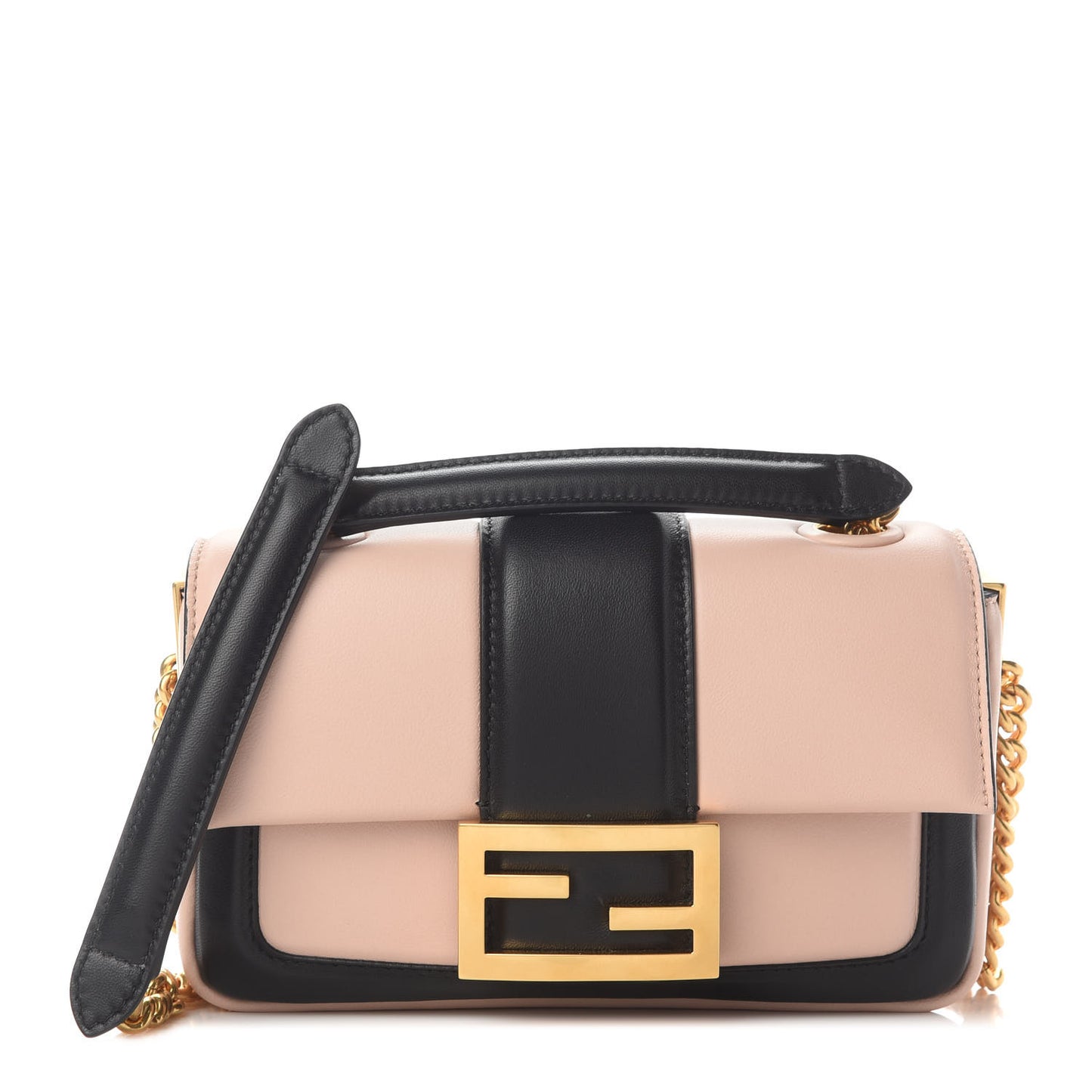 Nappa Apolo Bi-Color Mini Chain Baguette Rosa Quarzo Black
