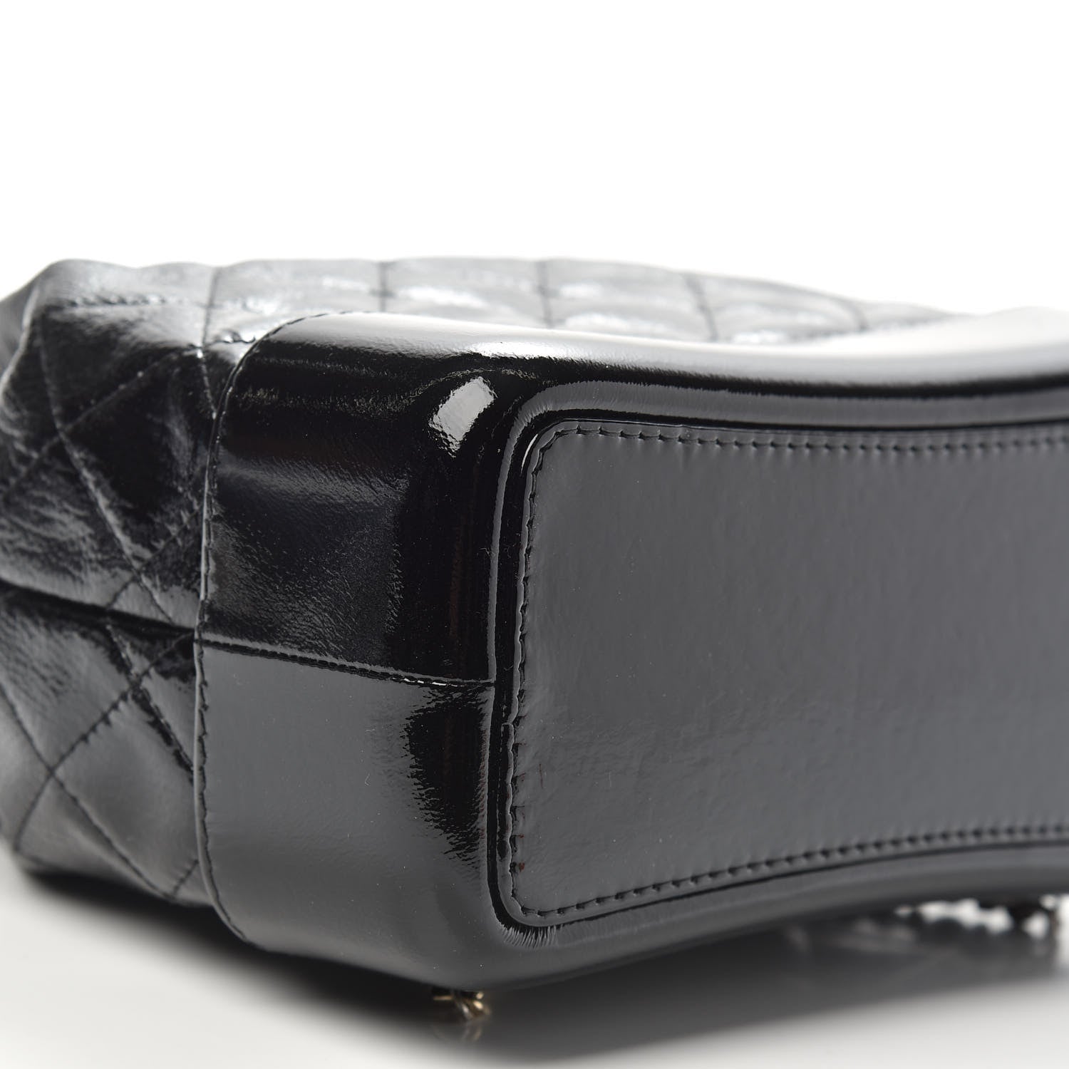 Chanel Patent Goatskin Quilted Small Gabrielle Backpack Black 7 of 9
