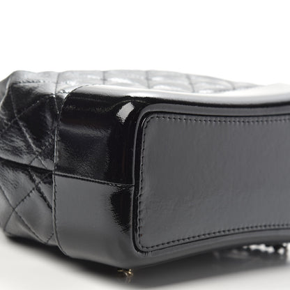 Chanel Patent Goatskin Quilted Small Gabrielle Backpack Black 7 of 9