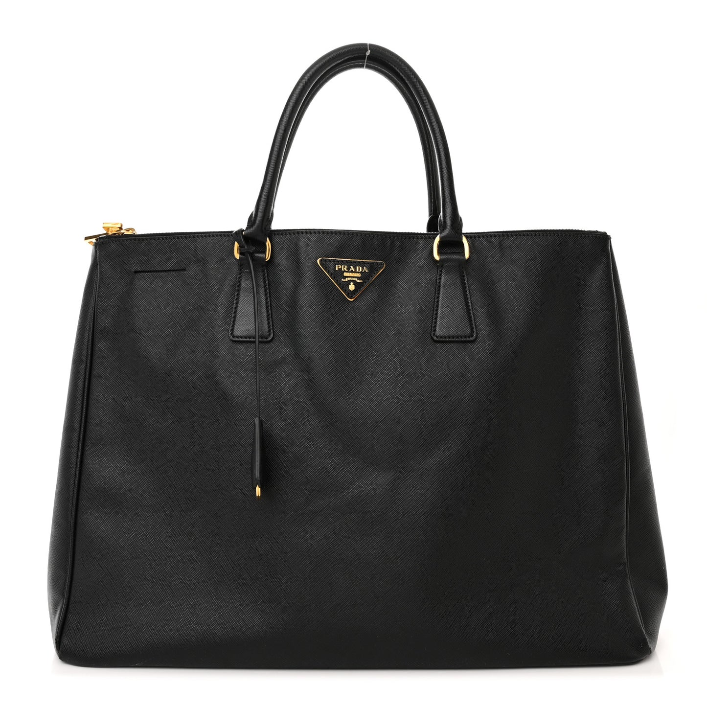 Saffiano Lux Extra Large Galleria Double Zip Tote Black