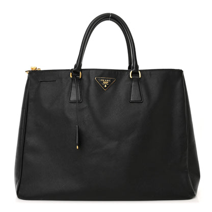 Prada Saffiano Lux Extra Large Galleria Double Zip Tote Black 1 of 12