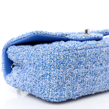 Chanel Tweed Quilted Mini Rectangular Flap Blue White 10 of 11