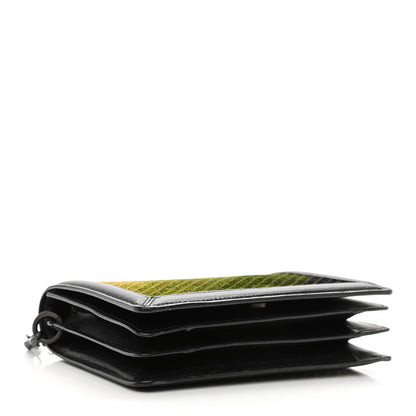 Bottega Veneta Goatskin Velvet Criss-Cross Ombre Montebello Chain Crossbody Black Multicolor 4 of 10