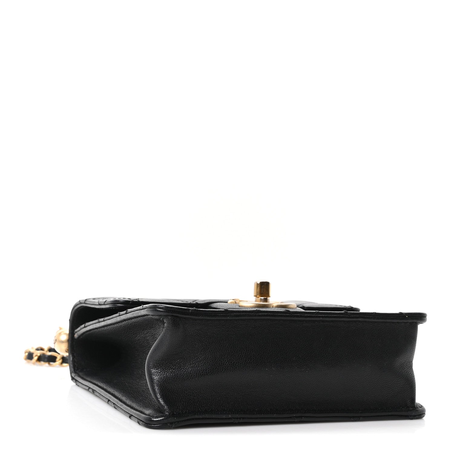 Chanel Lambskin Quilted Chic Pearls Flap Black 4 of 10