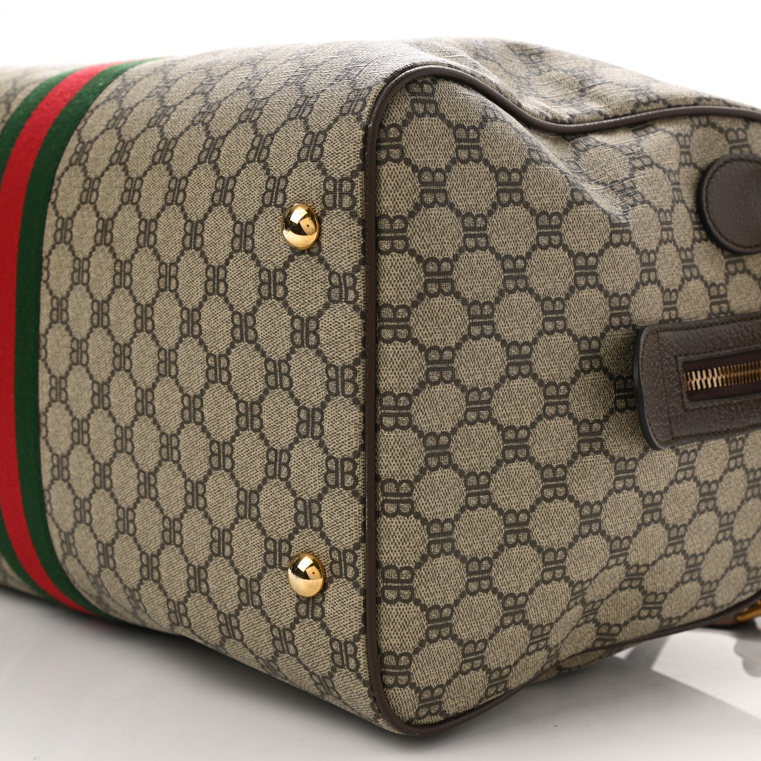Gucci X BALENCIAGA BB Supreme Monogram Web Medium Ophidia Carry-On Duffle Bag Beige New Acero 9 of 9