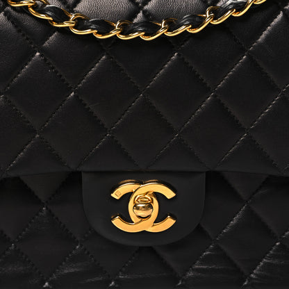 Chanel Lambskin Quilted Medium Double Flap Black 8 of 11