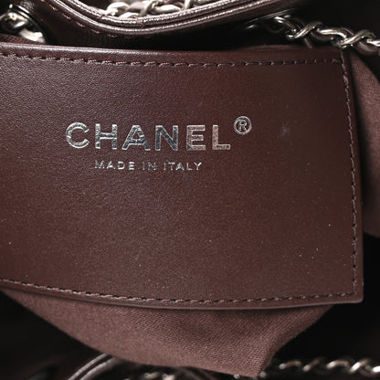 Chanel Shiny Crumpled Calfskin Quilted Small Chanel 25 Handbag Dark Brown 5 of 9
