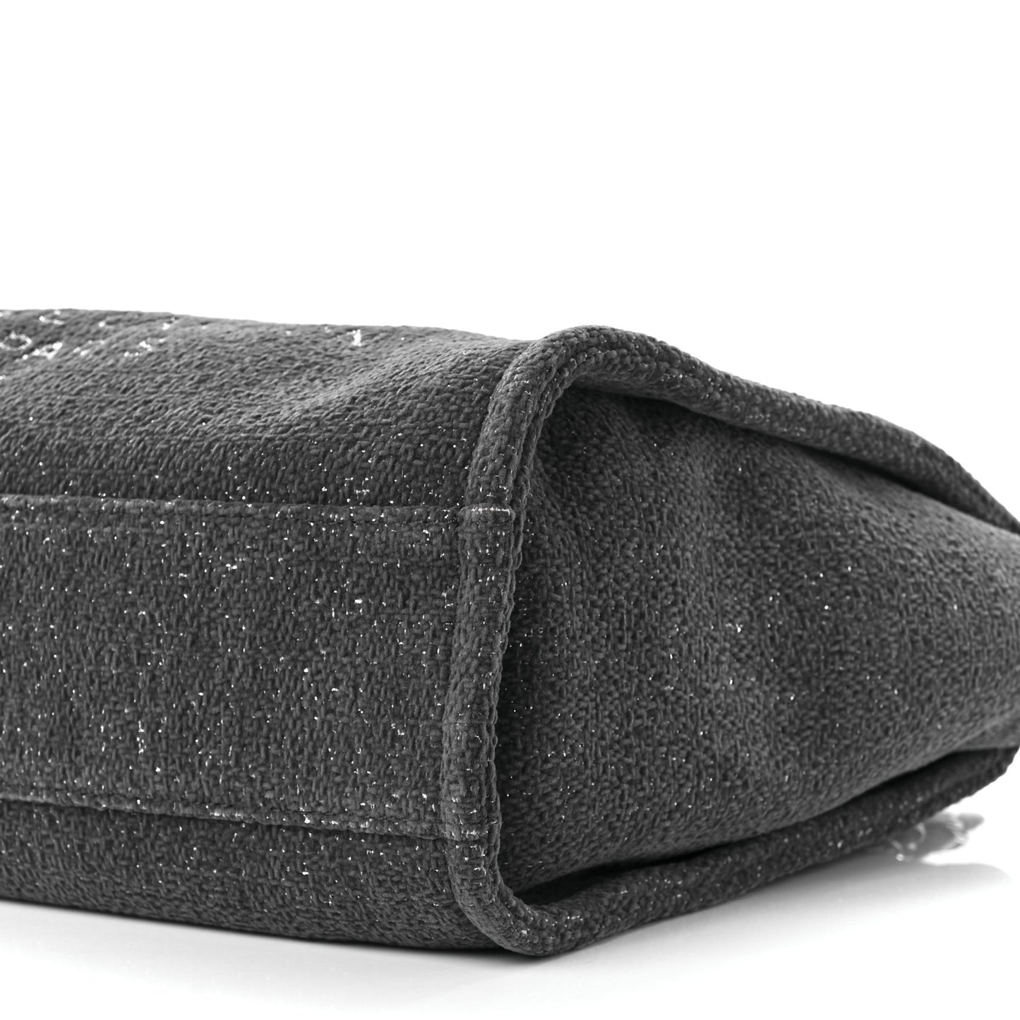 Lurex Boucle Small Deauville Tote Grey