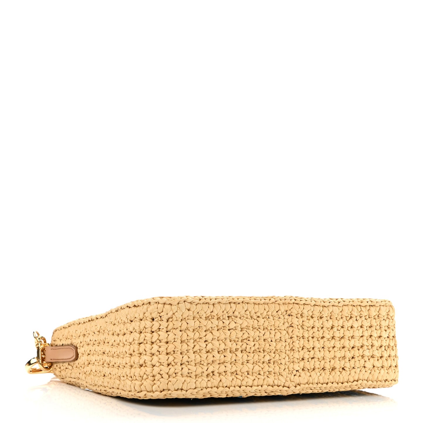 Yarn Raffia Effect Crochet Striped Re-Edition 2005 Shoulder Bag Naturale Celeste