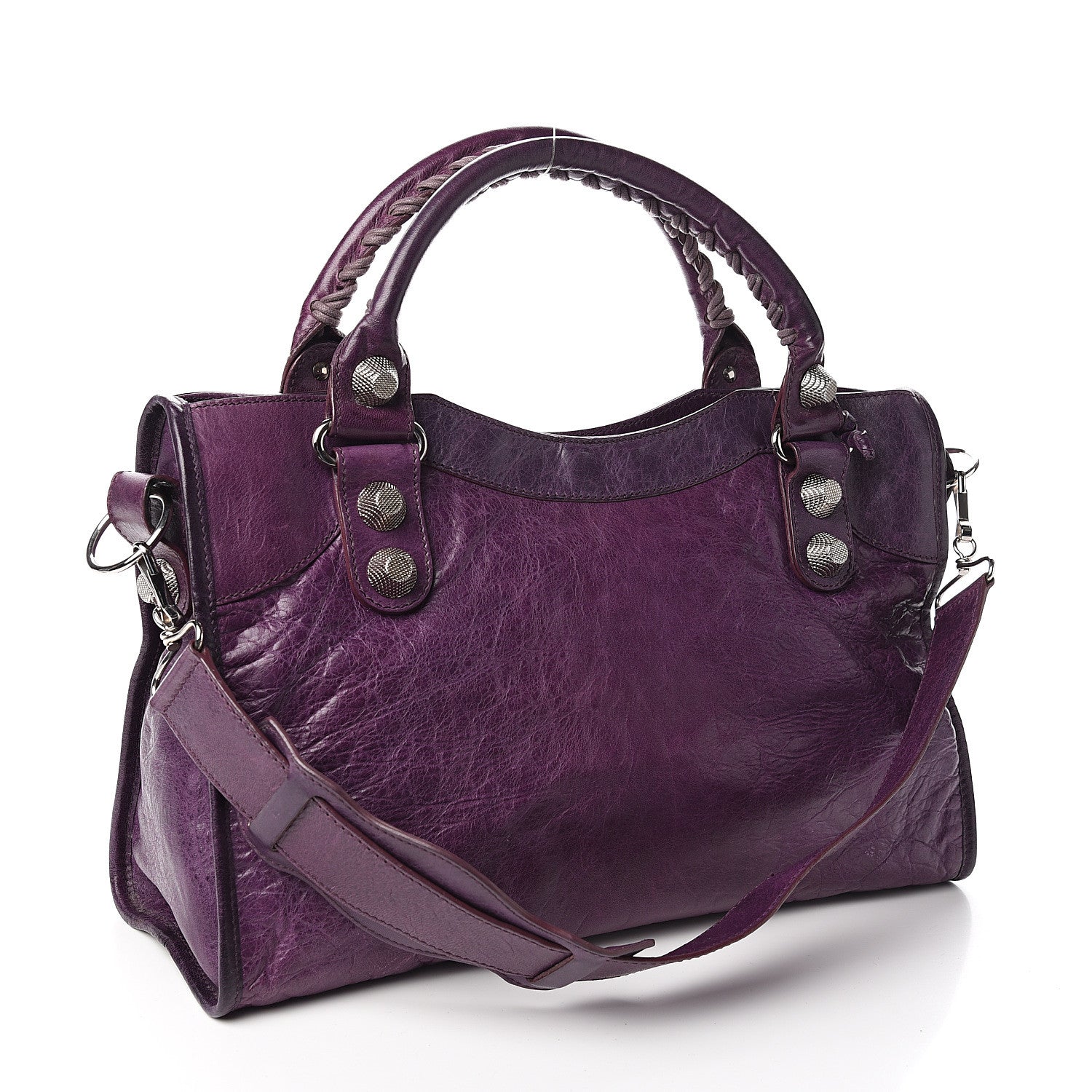 Balenciaga Agneau Giant 21 Silver Hardware City Raisin 2 of 9
