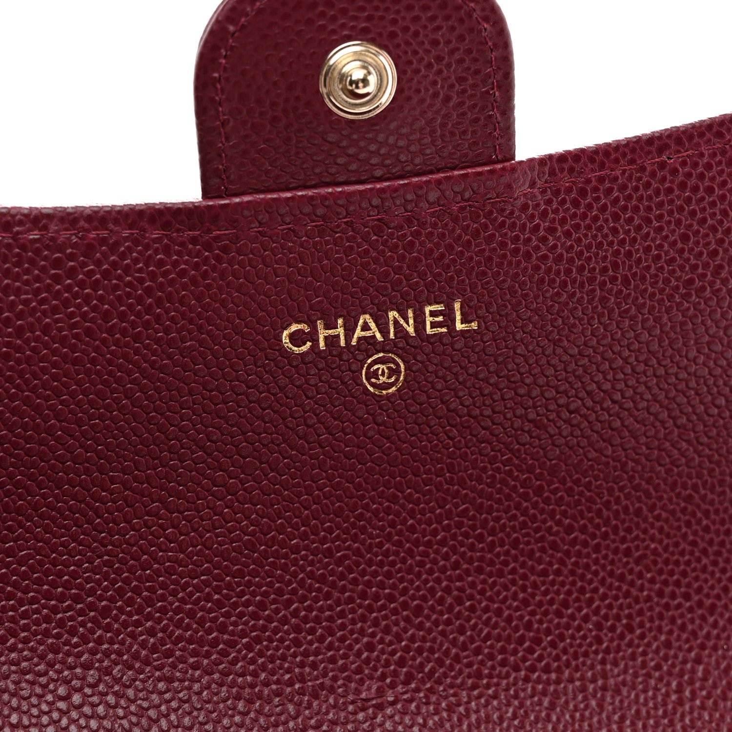 Chanel Caviar Quilted Large Gusset Flap Wallet Burgundy 6 of 7