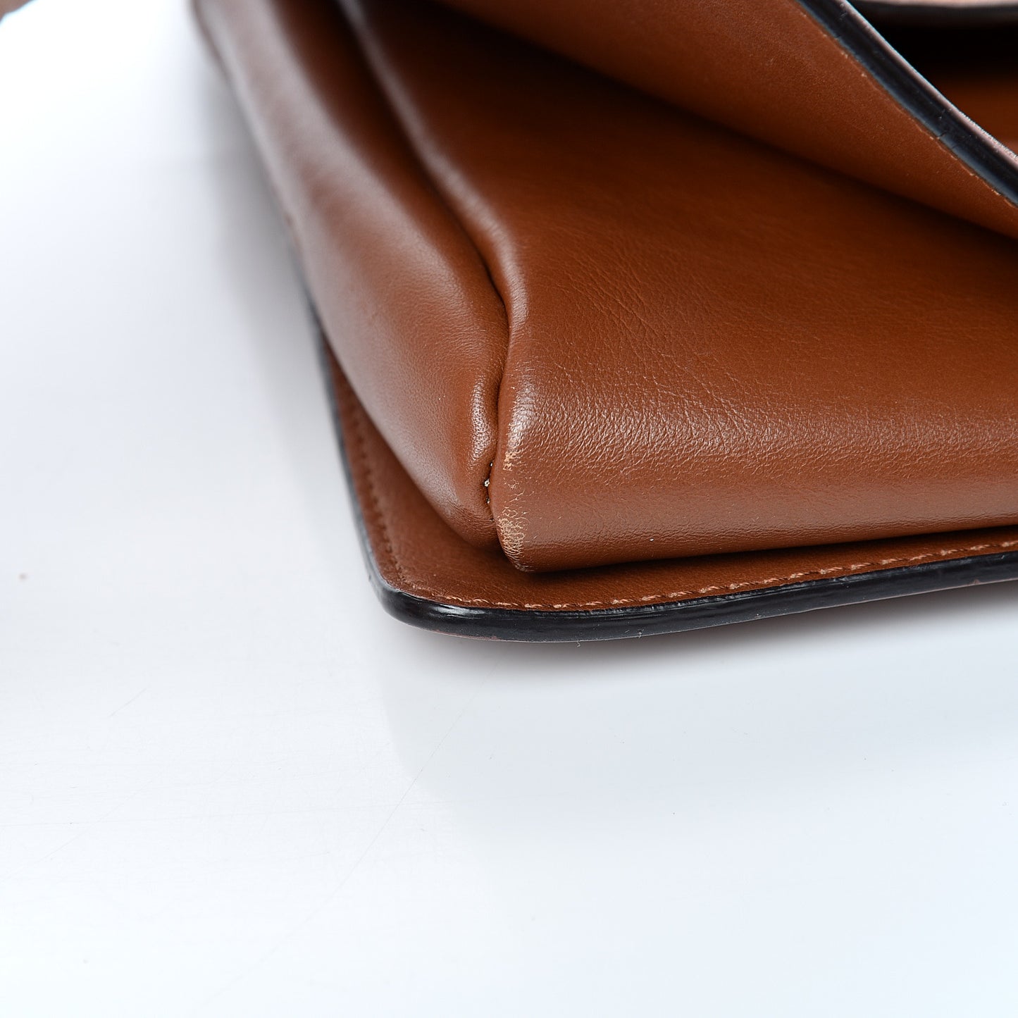 Suede Calfskin Small Faye Shoulder Bag Tobacco