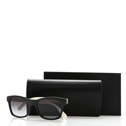 Chanel Acetate Quilted CC Square Sunglasses 5484 White Black 8 of 8
