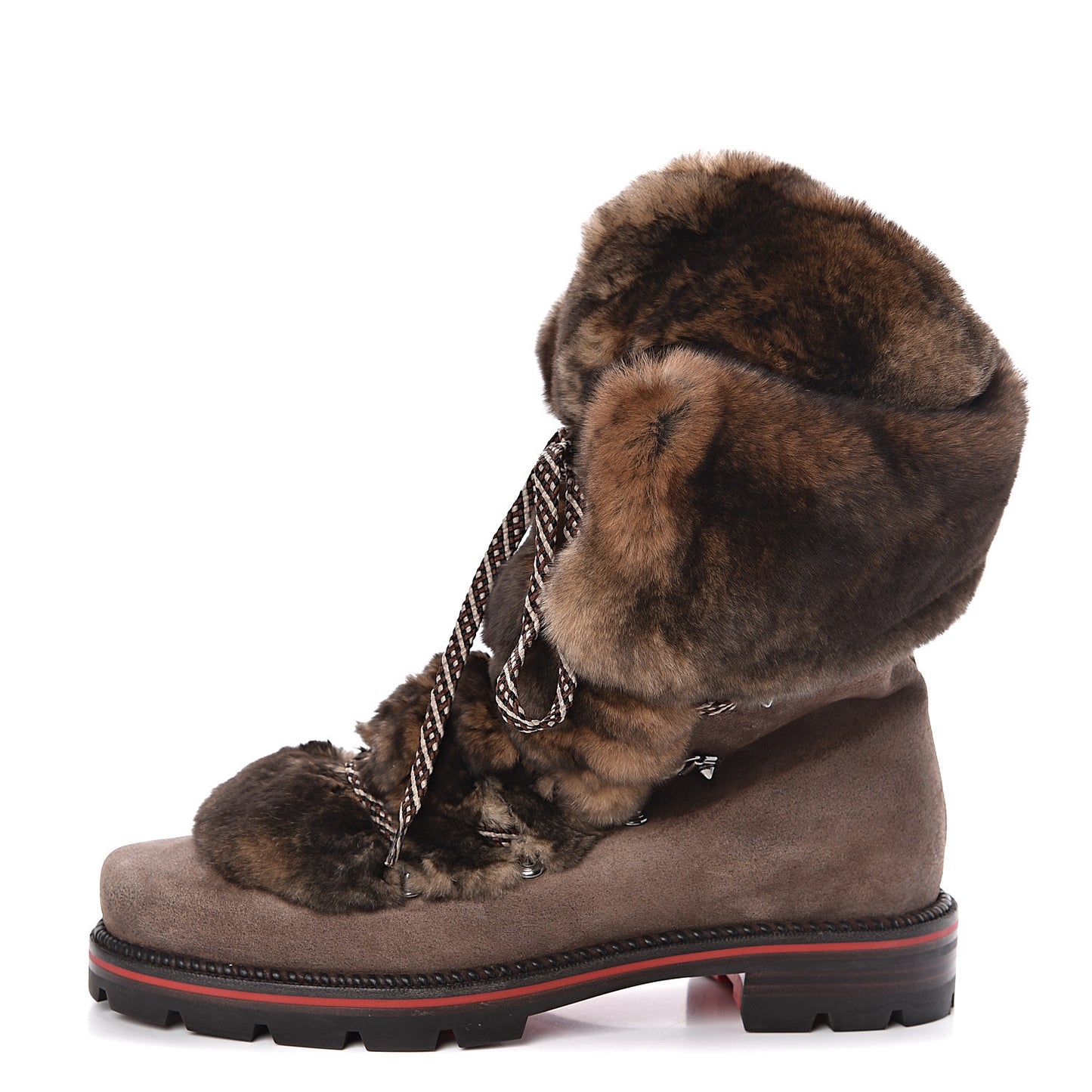 Suede Orylag Fur Mens Snow Black Flat Hiking Boots 43.5 Testa Di Moro Naturel