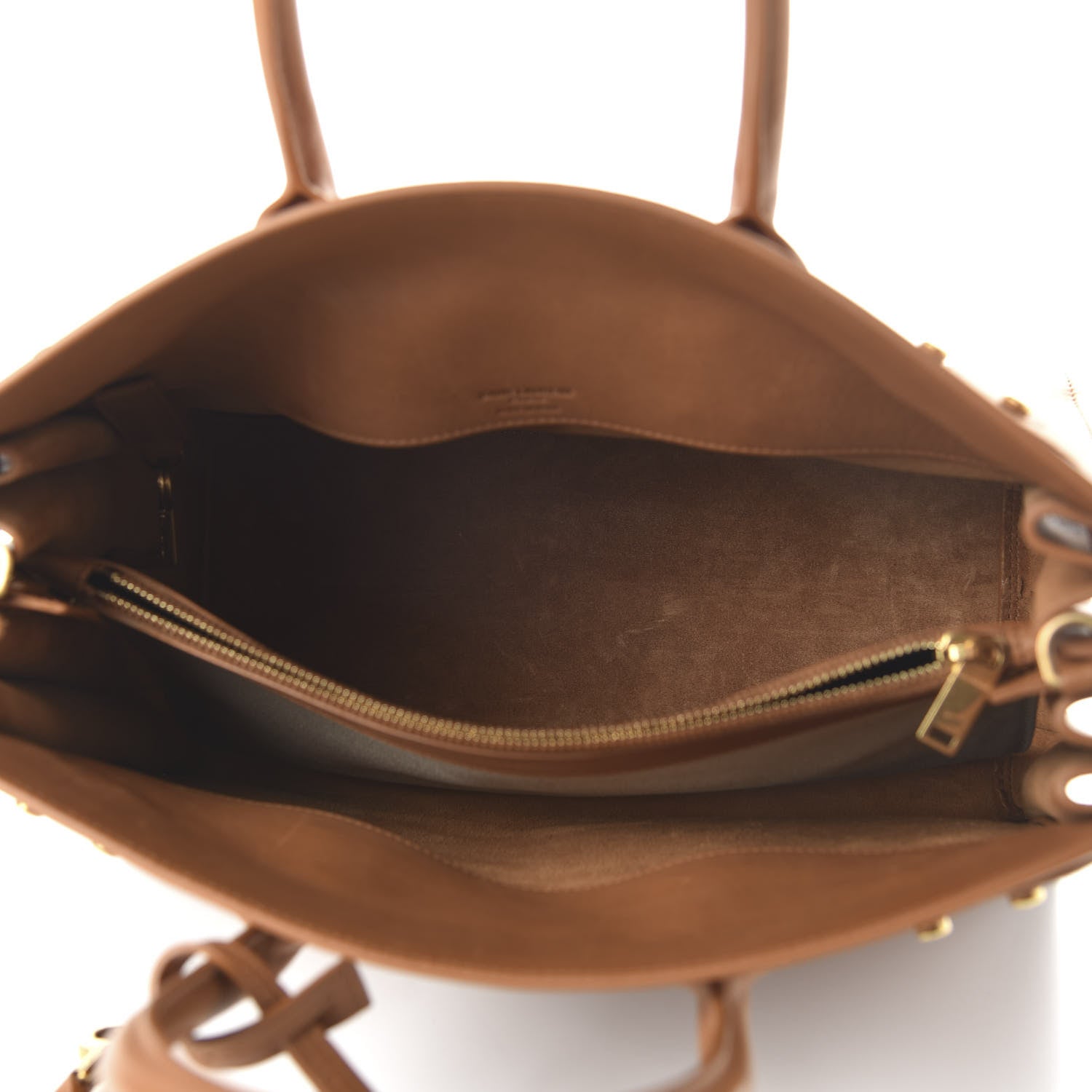Saint Laurent Grained Calfskin Small Supple Sac De Jour Tan 6 of 10