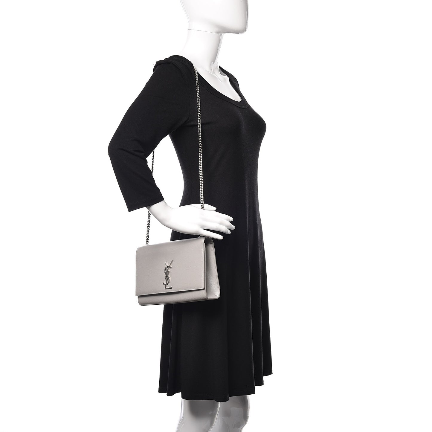 Grain De Poudre Medium Classic Monogram Kate Satchel Souris