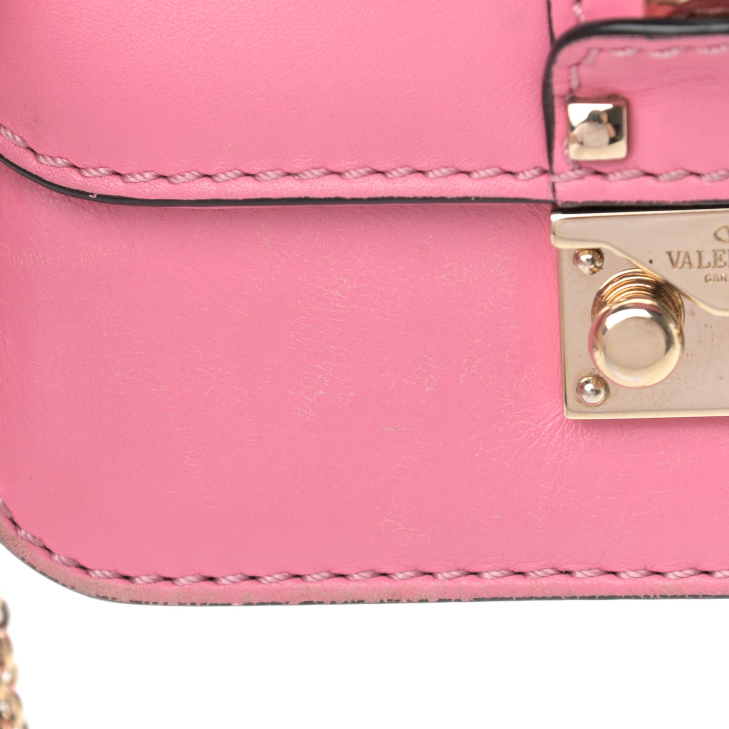 Vitello Mini Glam Lock Rockstud Flap Ninphea
