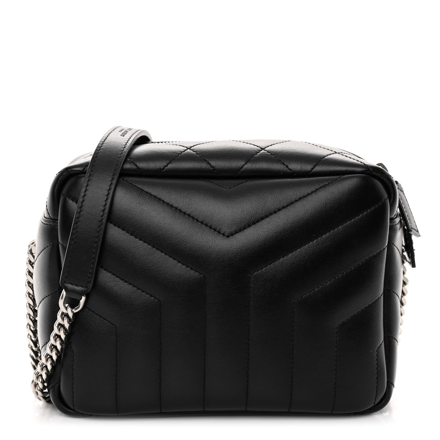Saint Laurent Calfskin Y Quilted Monogram Small Loulou Bowling Bag Black 1 of 9