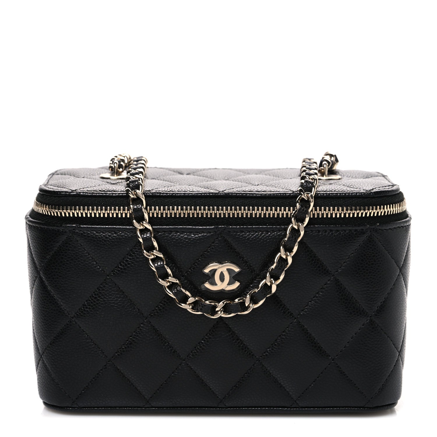 Chanel Caviar Quilted Small Vanity Case With Chain Black 1 of 11