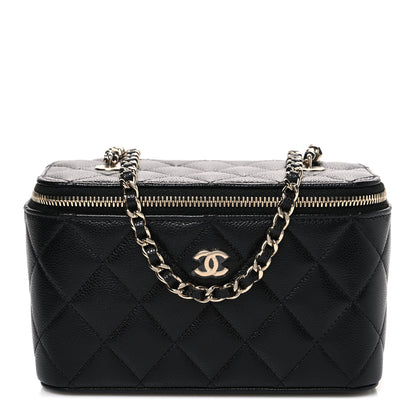 Chanel Caviar Quilted Small Vanity Case With Chain Black 1 of 11